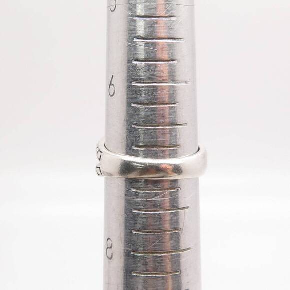 925 Sterling Silver Vintage Real Smoky Quartz Dots Ring Size 7.25 - Picture 7 of 7